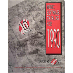 Music Software Catalog for 1990: Passport tuoteluettelo  kansi EX sisäsivut EX Käytetty kirja