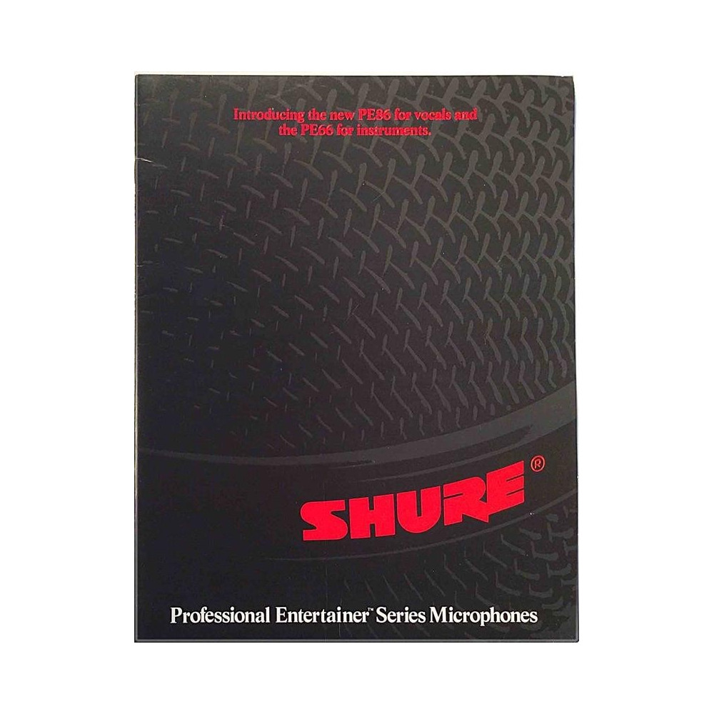 Shure : Professional Entertainer Series Microphones - Used book