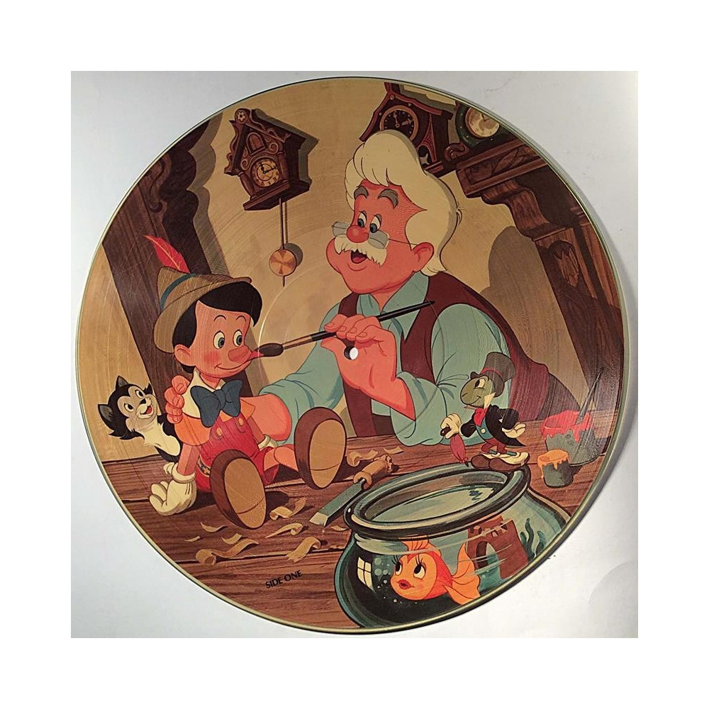 Disney Picture Disc: Pinocchio  kansi Ei kuvakantta levy VG- Käytetty LP