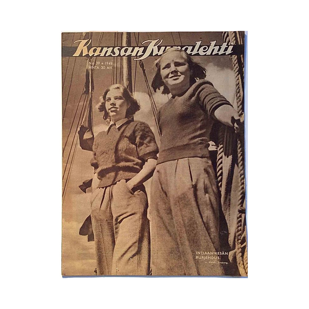 Kansan Kuvalehti 1949 N:o 39 Intiaanikesän purjehdus aikakauslehti