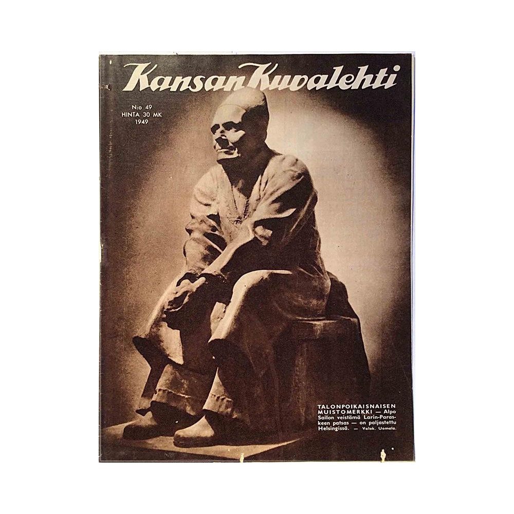 Kansan Kuvalehti : Talonpoikaisnaisen muistomerkki - begagnade magazine