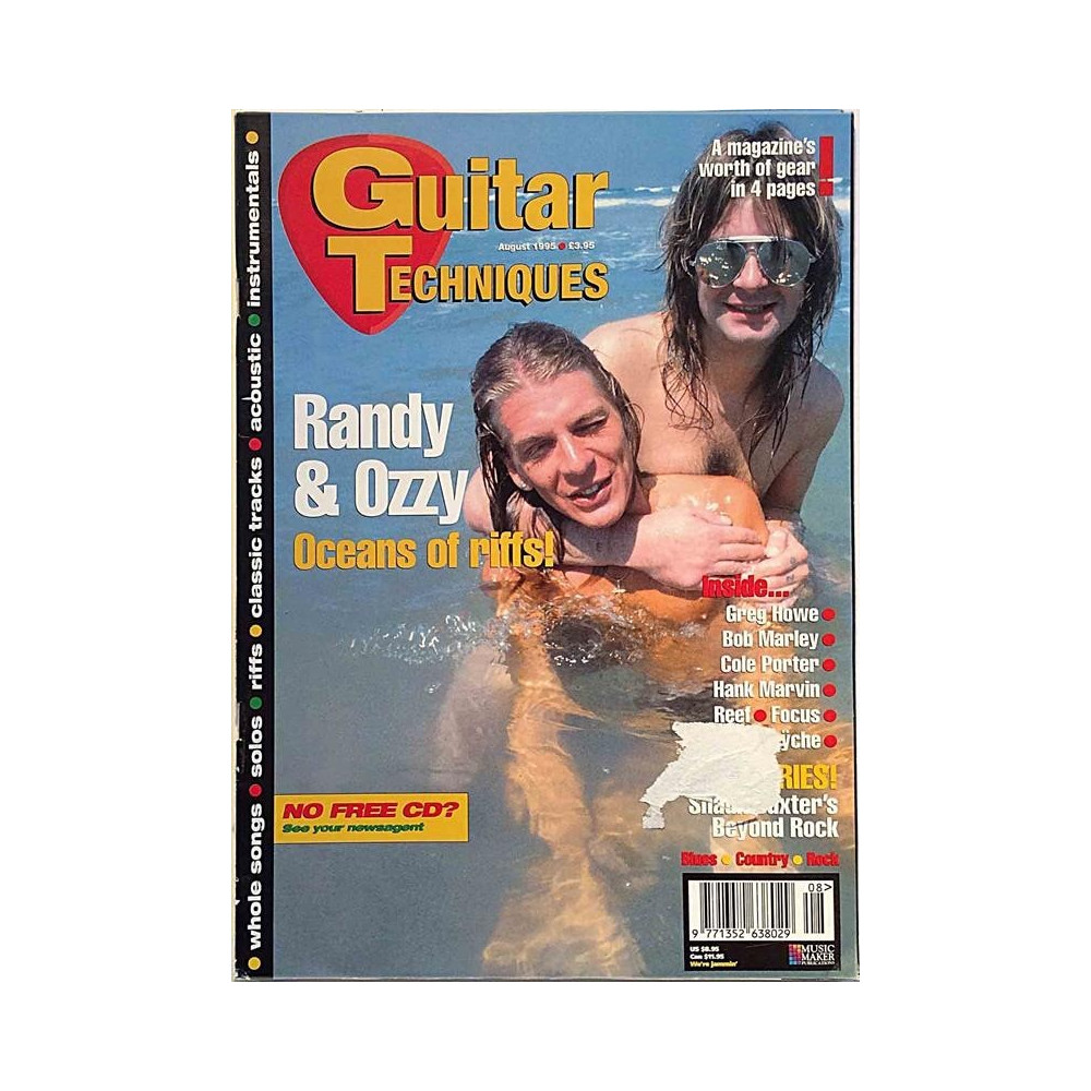 Guitar Techniques 1995 august Randy & Ozzy aikakauslehti