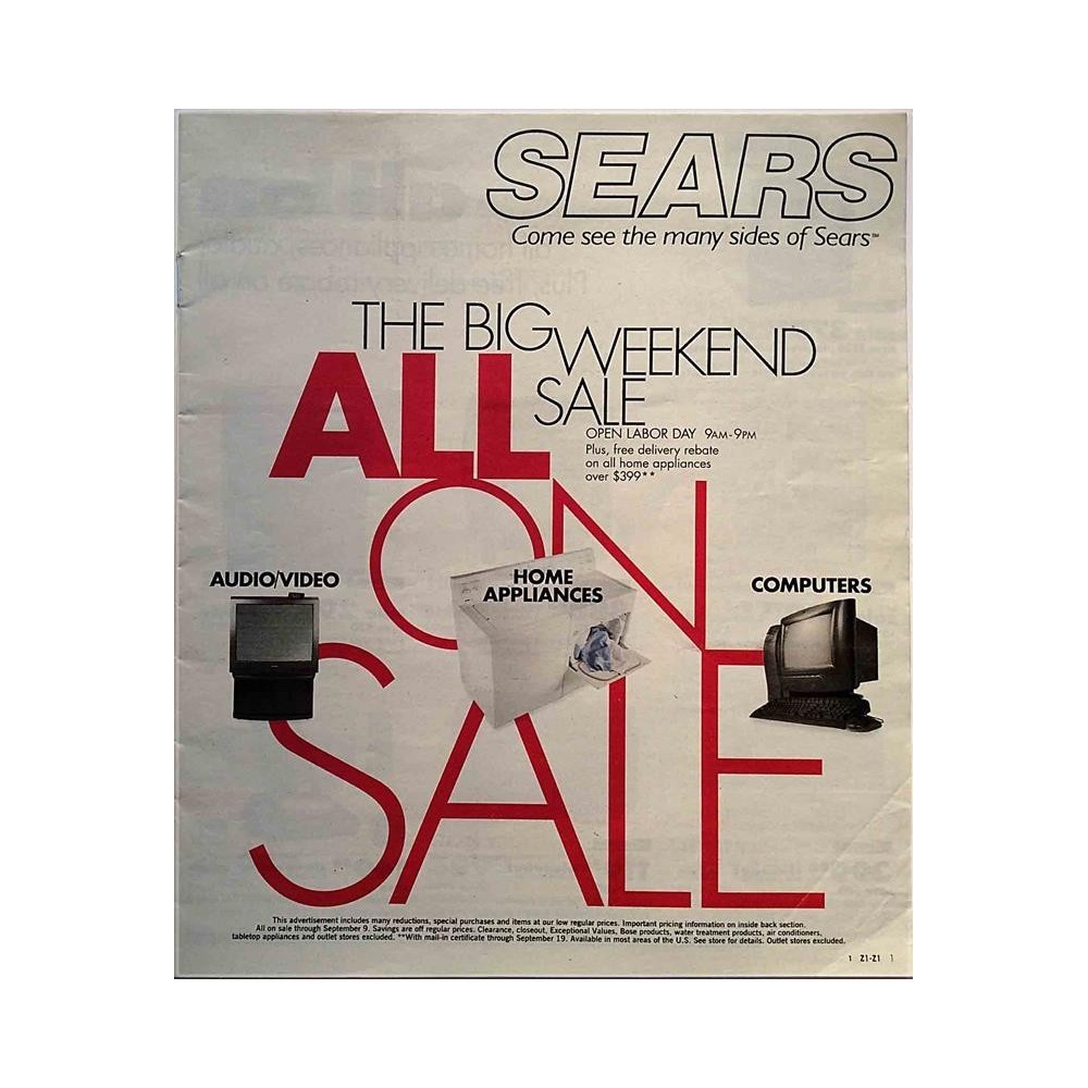 Sears tavaratalo: viikon tarjousesite  kansi EX sisäsivut EX Käytetty kirja/mainoslehti