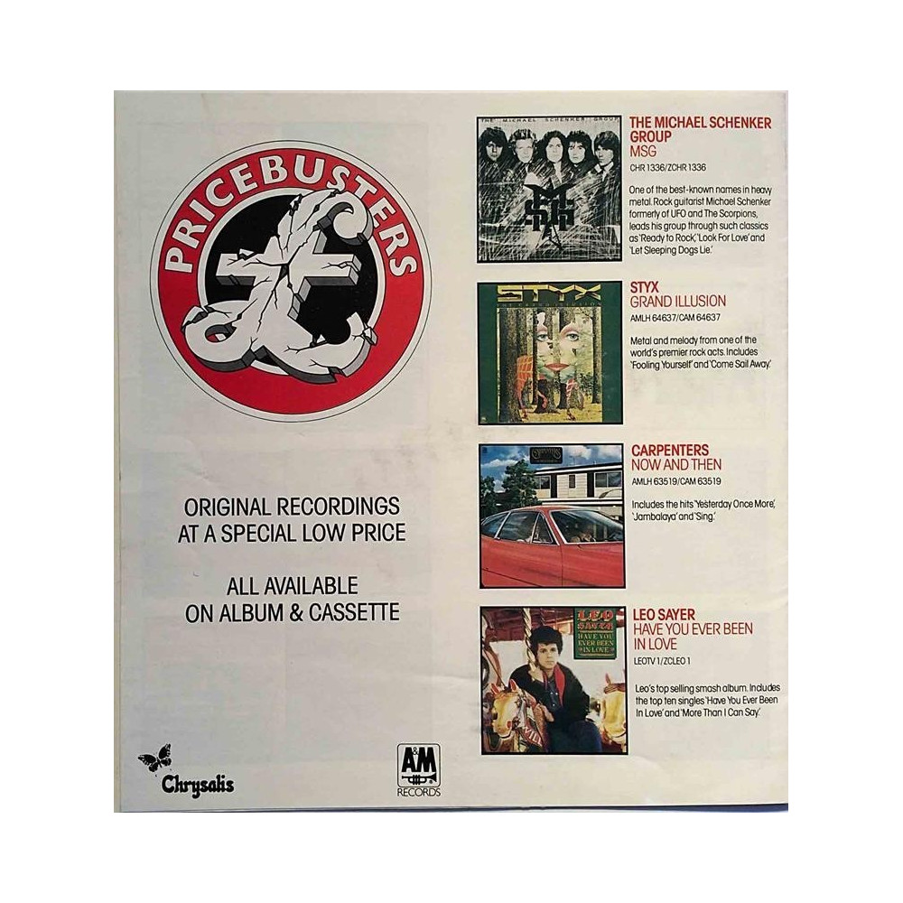 Pricebusters: Original recordings at a special low price  kansi EX sisäsivut EX Käytetty kirja/mainoslehti