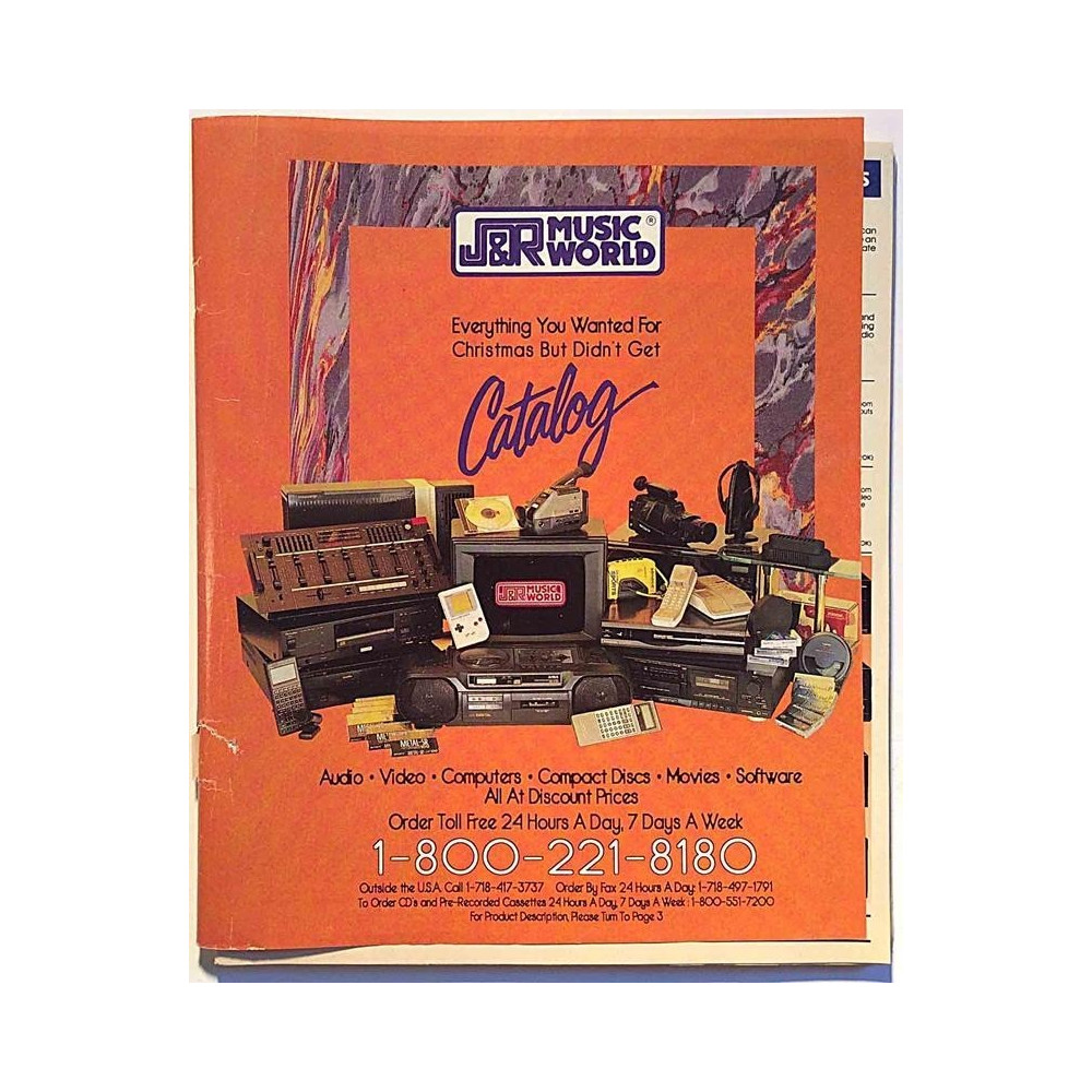 J&R Music World: Christmas Catalog  kansi G+ sisäsivut EX- Käytetty kirja/mainoslehti