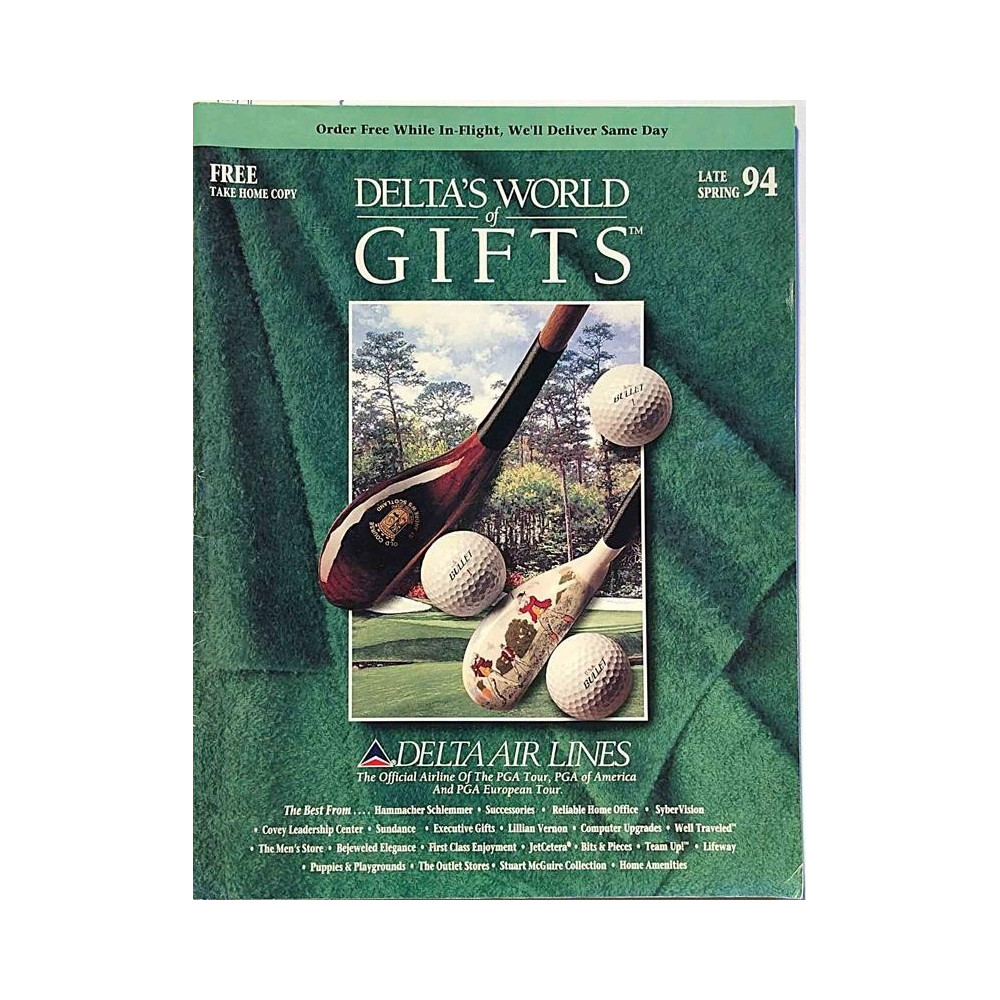 Delta’s World of Gifts: Order Free While In-Flight  kansi VG+ sisäsivut EX Käytetty kirja/mainoslehti