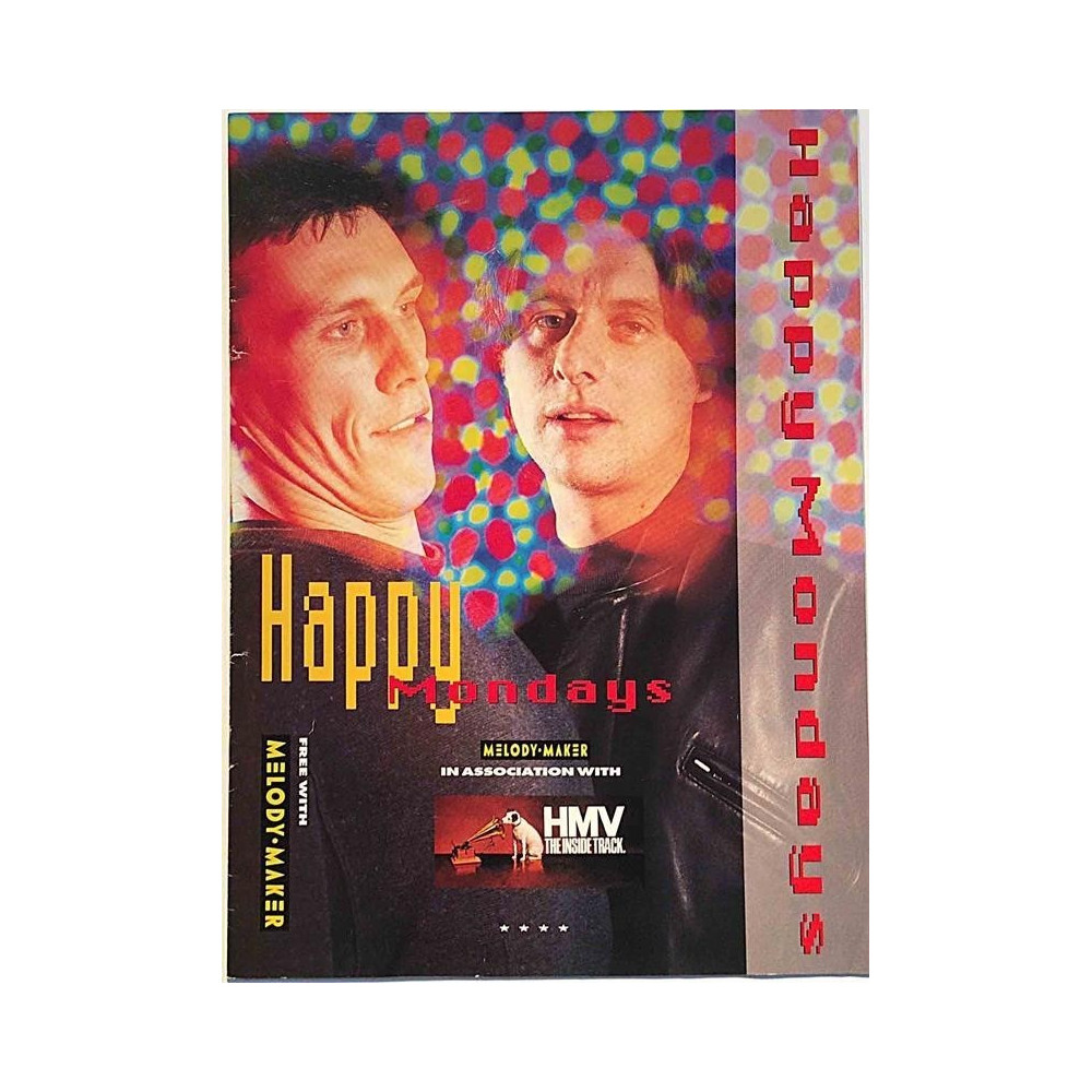 Happy Mondays: Melody Maker lehden liite  kansi EX sisäsivut EX Käytetty kirja/mainoslehti
