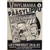 Vinylmania V pääsylippu : Levymessut 24.8.-91 - Något använd bok