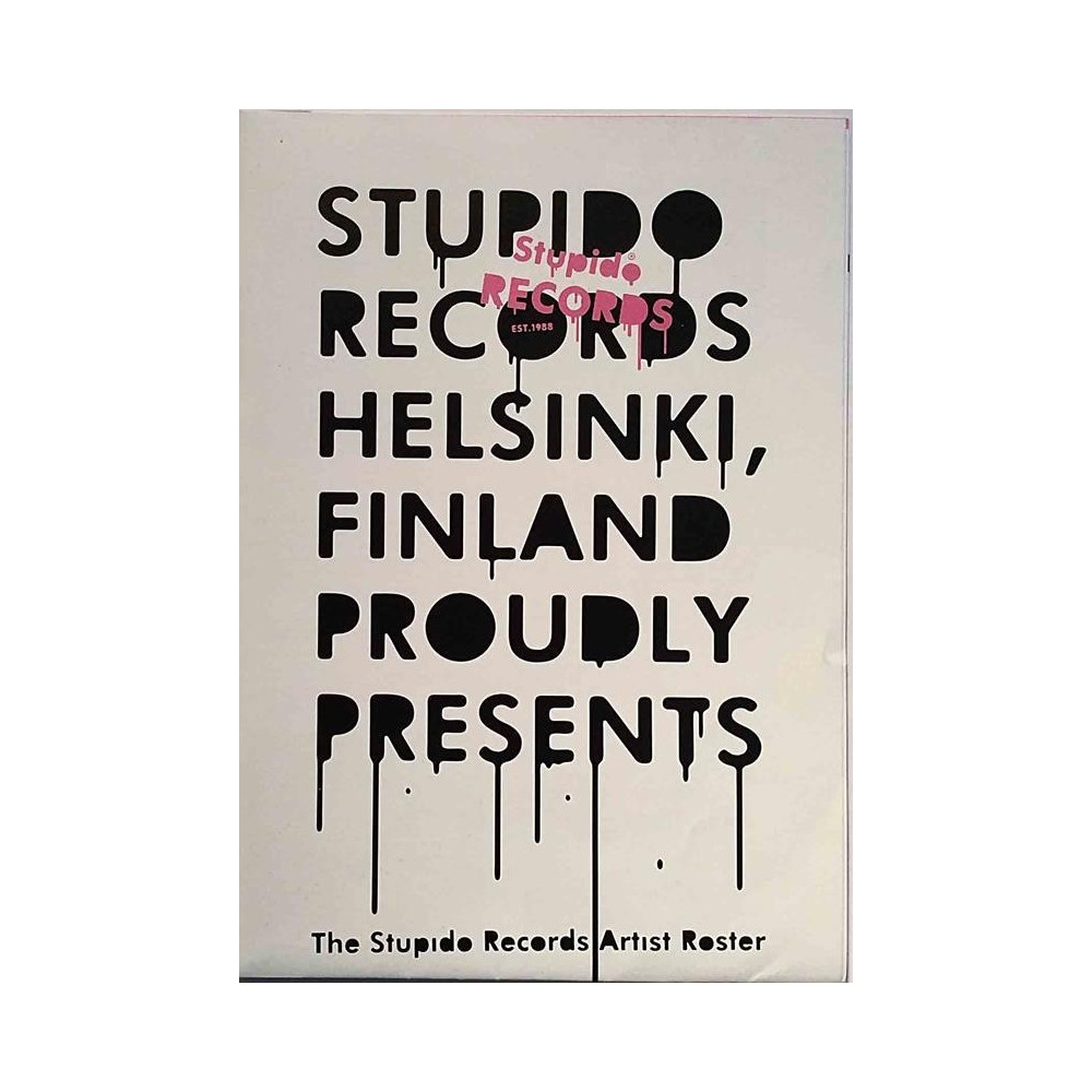 Stupido Records Helsinki: Artist Roster  kansi EX sisäsivut EX Käytetty kirja/mainoslehti