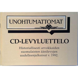 Unohtumattomat CD-levyluettelo : uudelleenjulkaisut 1992 - Used book