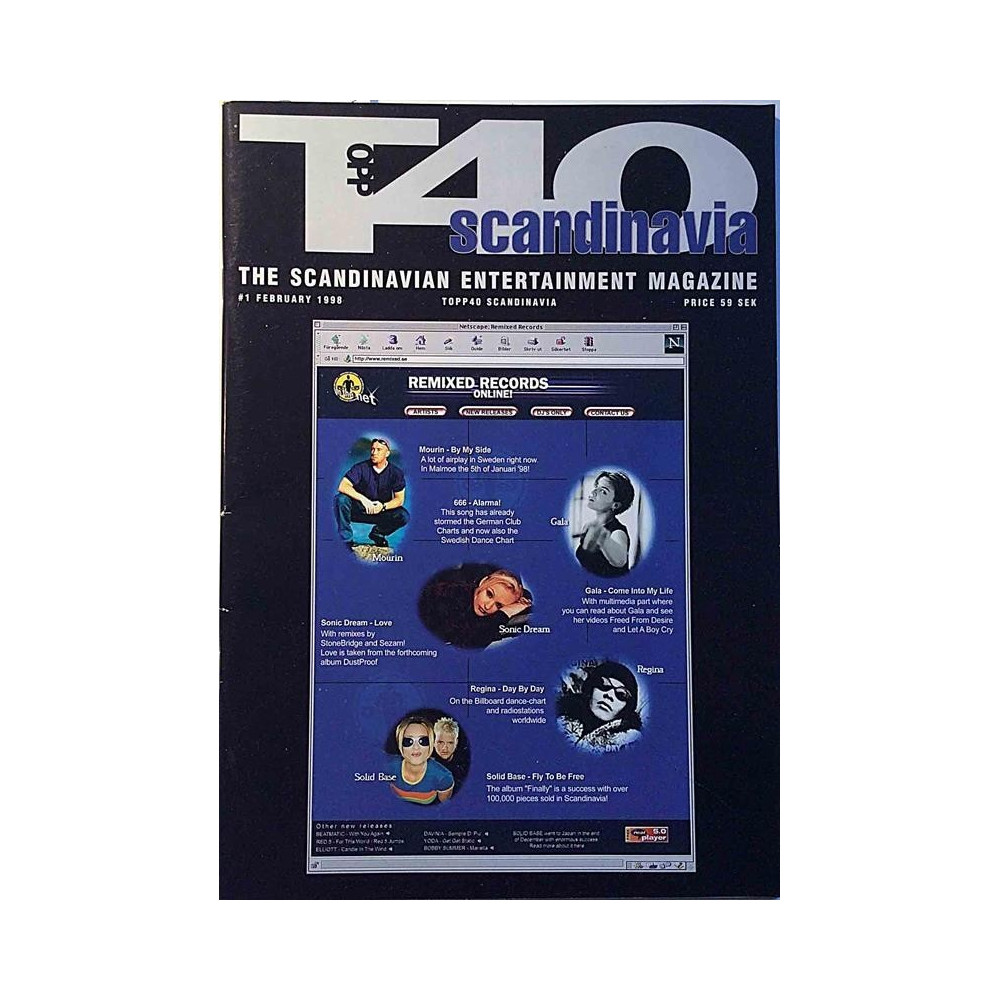Topp 40 Scandinavia : Scandinavian Entertainment Magazine - used magazine