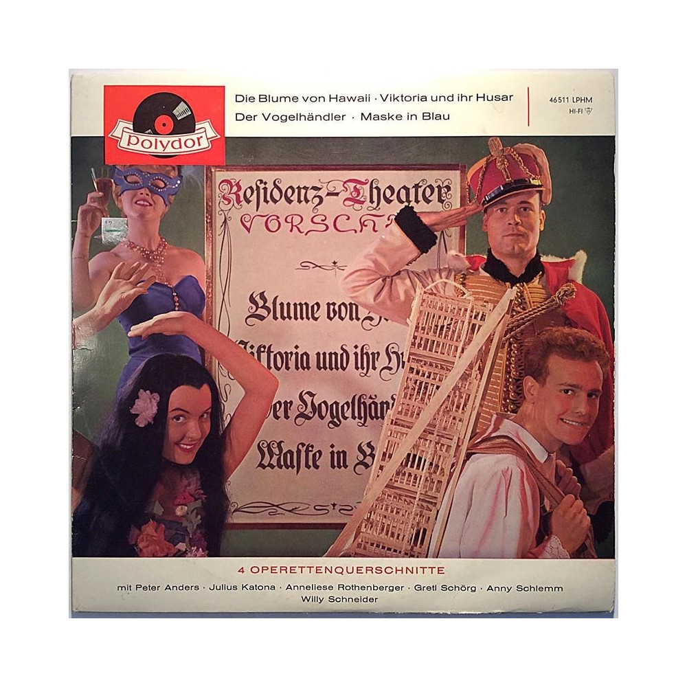 4 Operettenquerchnitte : Blume von Hawaii / Viktoria und ihr Hisar - Begagnat LP