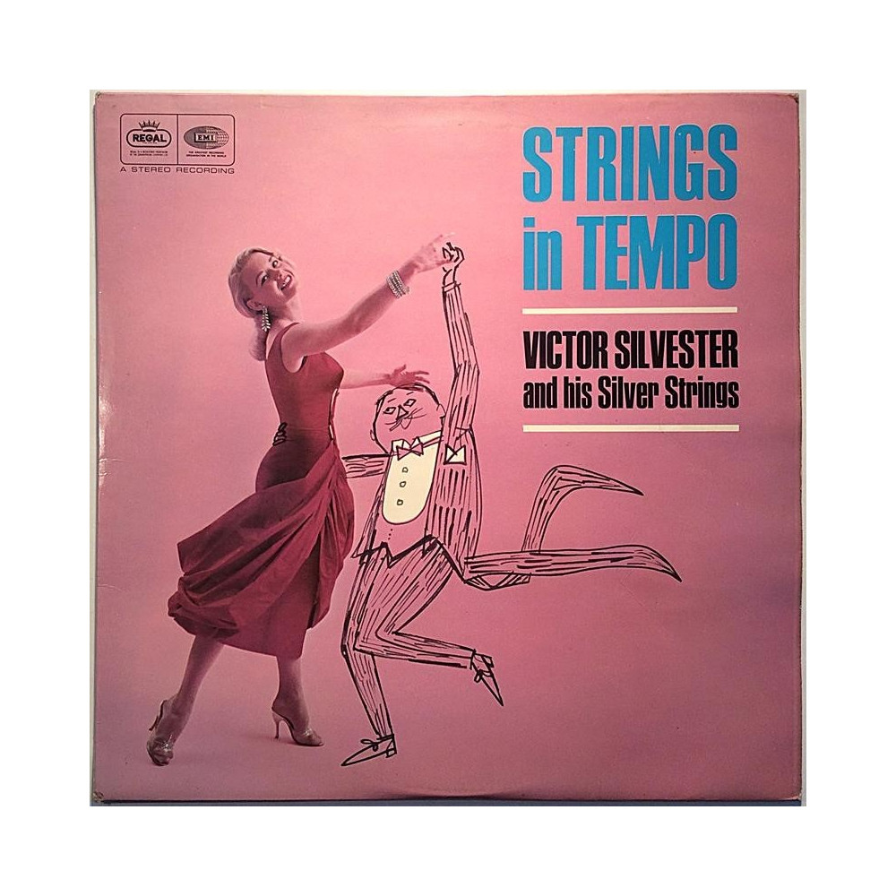 Silvester Victor and his Silver Strings : Strings in Tempo - Begagnat LP