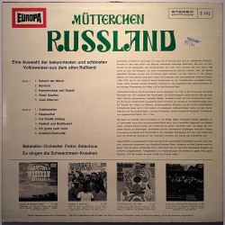 Die Schwarzmeer kosaken Balalaika-Orchester : Mütterchen Russland - Second hand LP