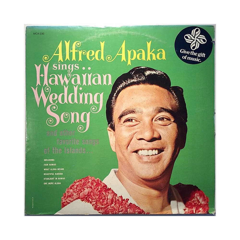 Apaka Alfred : sings Hawaiian Wedding Song - Second hand LP