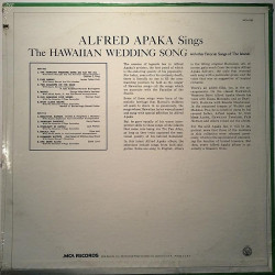 Apaka Alfred : sings Hawaiian Wedding Song - Second hand LP