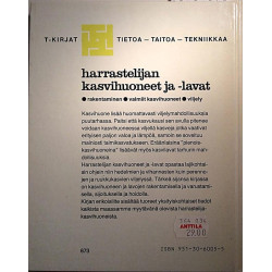 Harrastelijan kasvihuoneet ja -lavat: Lars-Eric Samuelsson - Ulf Schenkmanis  kansi EX sisäsivut EX Käytetty kirja