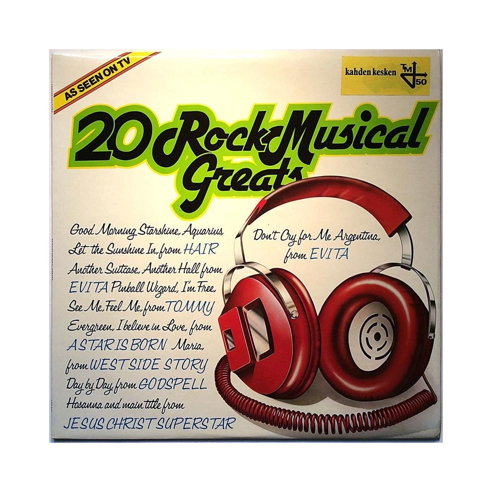 Various as seen on TV : 20 Rock Musical Greats - Used LP