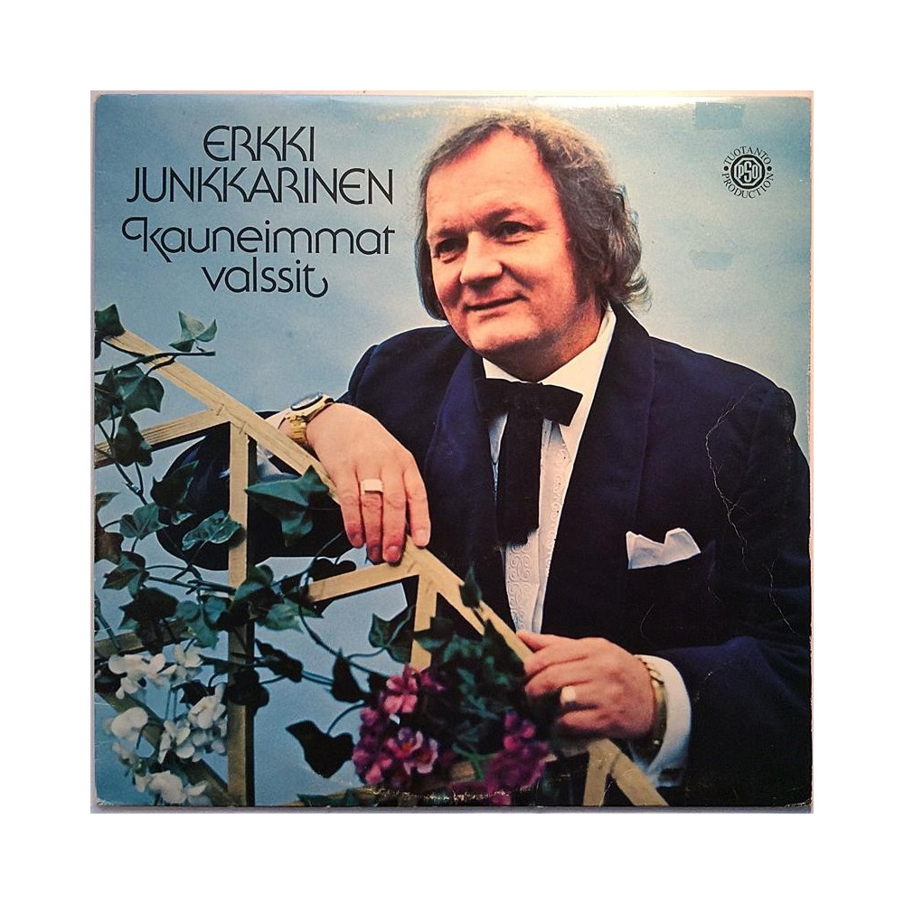 Junkkarinen Erkki: Kauneimmat Valssit  kansi VG+ levy EX- Käytetty LP