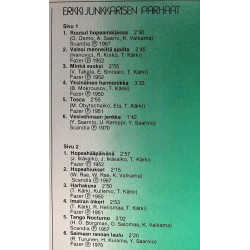 Junkkarinen Erkki: Erkki Junkarisen parhaat  kansi EX- levy VG Käytetty LP