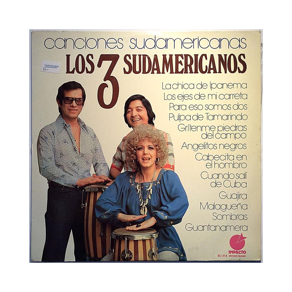 Los 3 Sudamericanos: Canciones Sudamericanos - Käytetty LP VG+ / EX