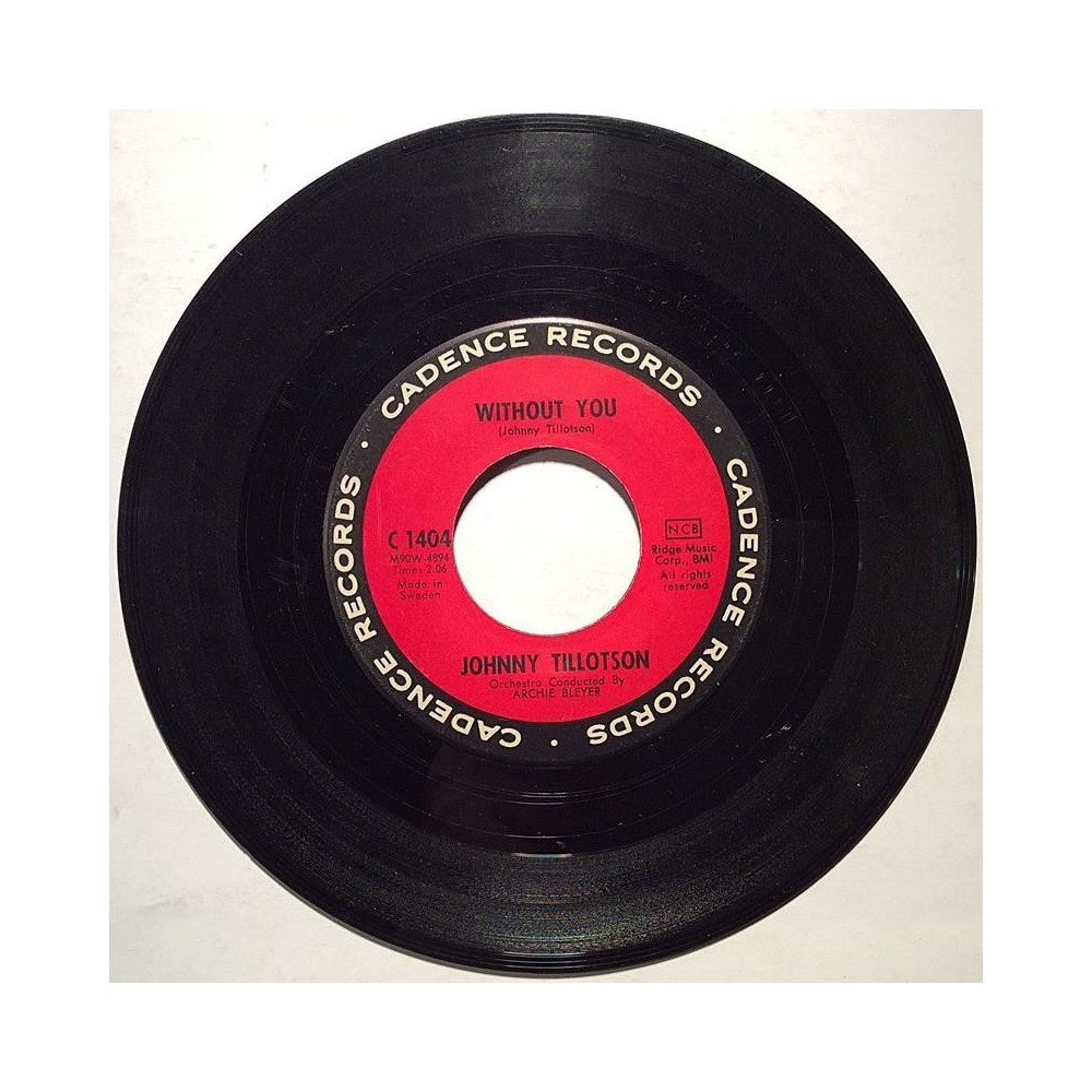 Tillotson Johnny : Without You / Cutie Pie - begagnad singelskiva