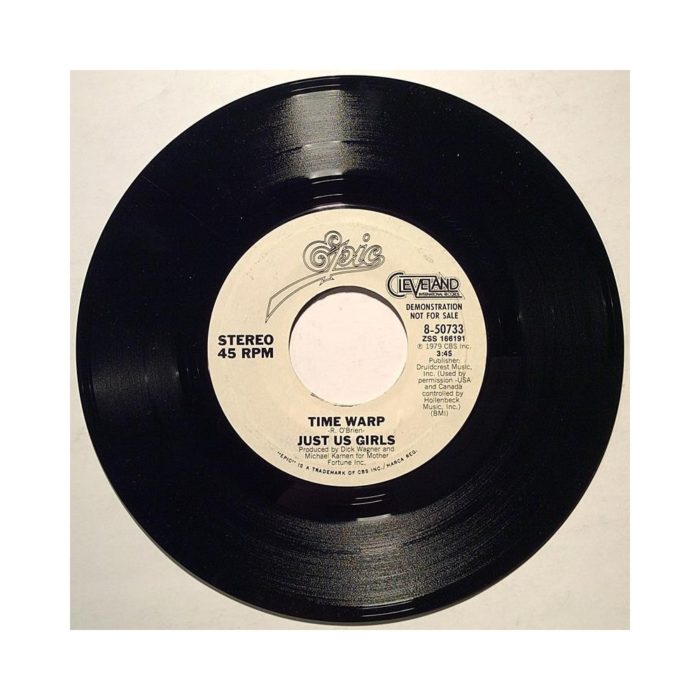 Just Us Girls: Time Warp promotional single  kansi Ei kuvakantta levy EX- käytetty vinyylisingle