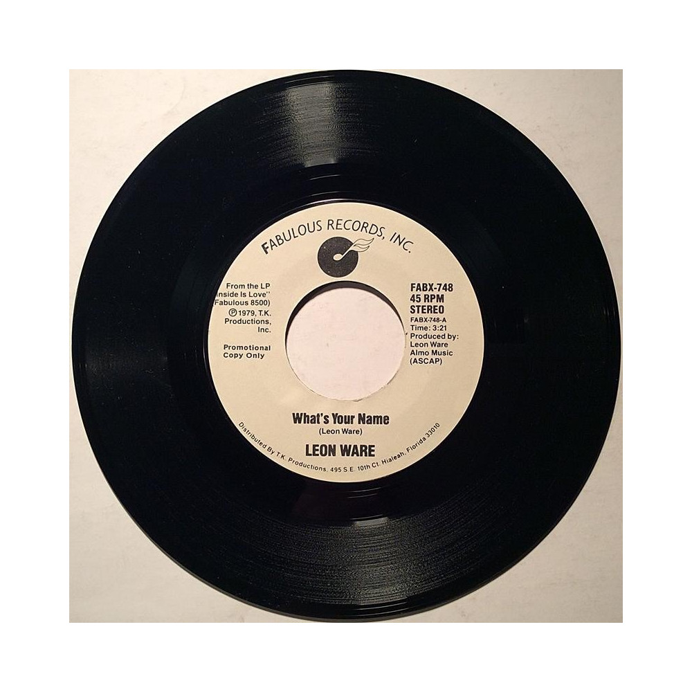 Leon Ware : What's Your Name (Promo) - second hand single