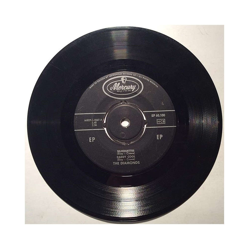 Diamonds: Silhouttes - 3 muuta EP  kansi Ei kuvakantta levy VG+ käytetty vinyylisingle