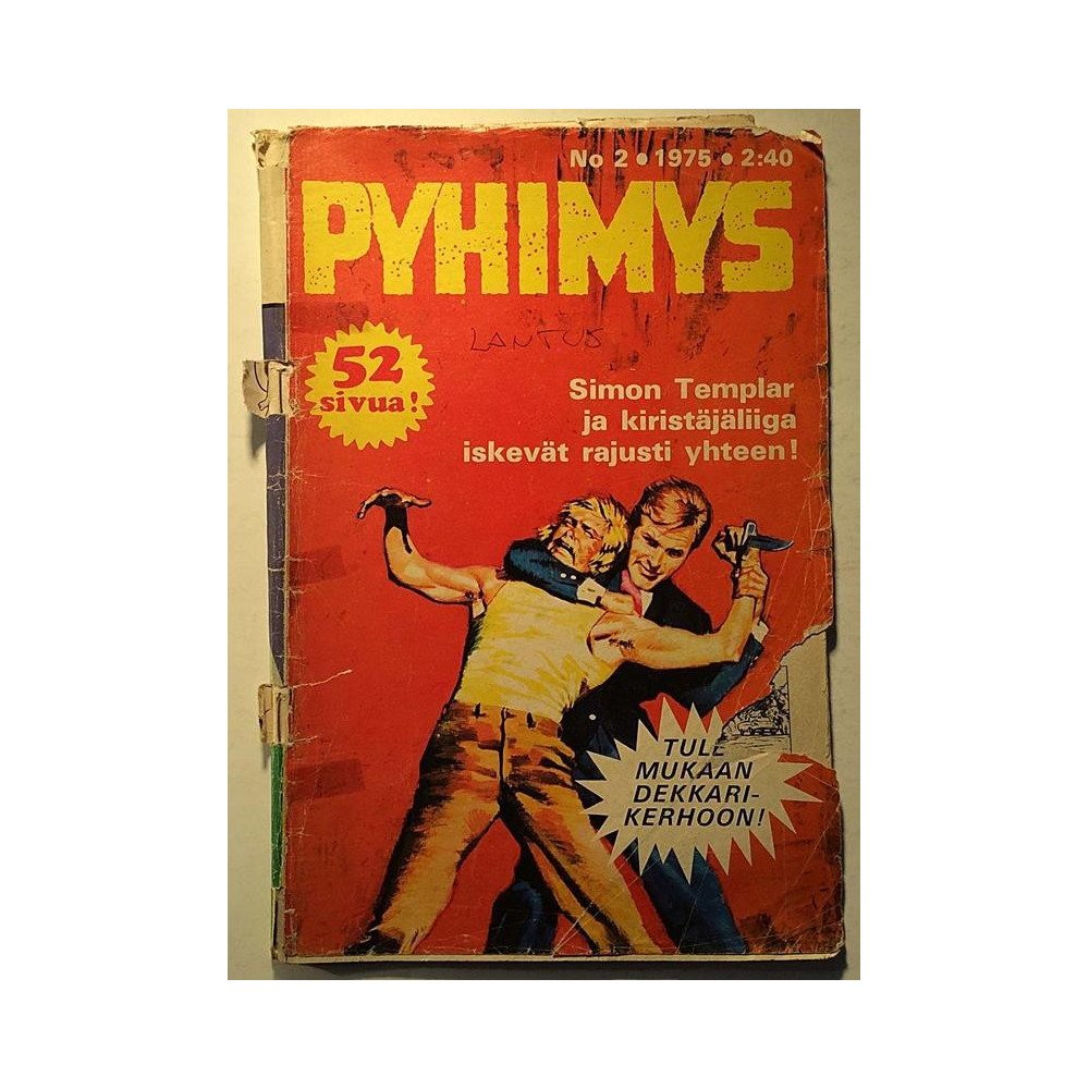 Pyhimys 1975 No 2 Simon Templar ja kiristäjäliiga aikakauslehti