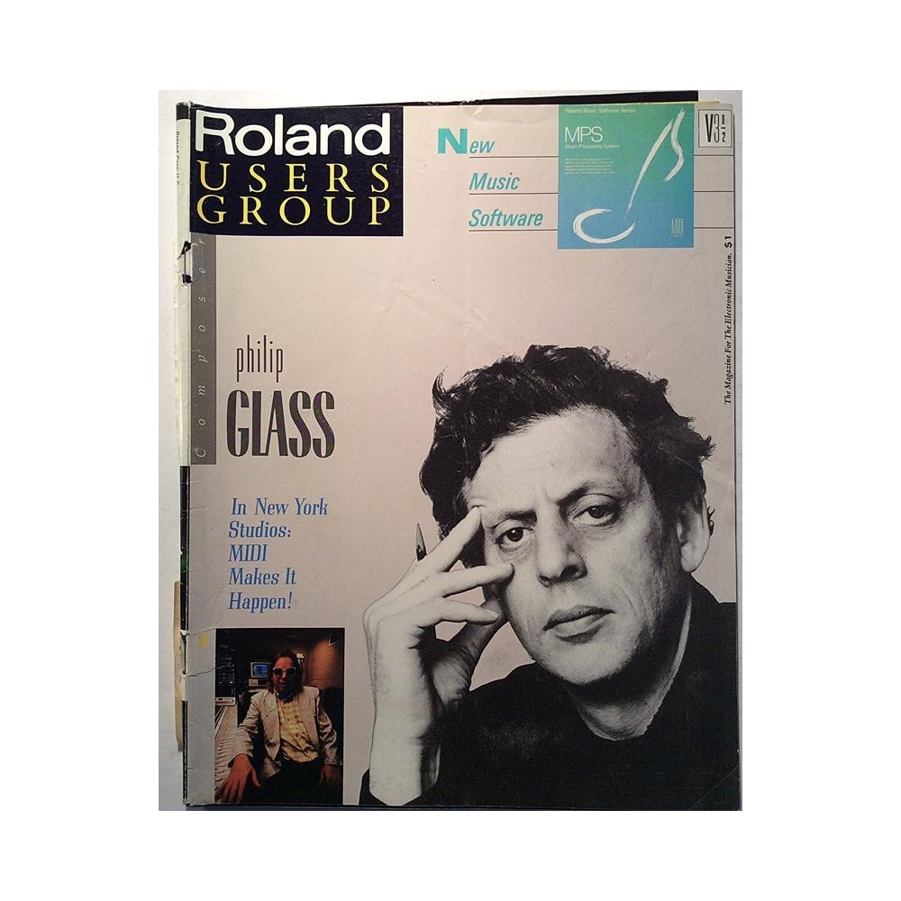 Roland User Group : Philip Glass, New York Studios - used magazine