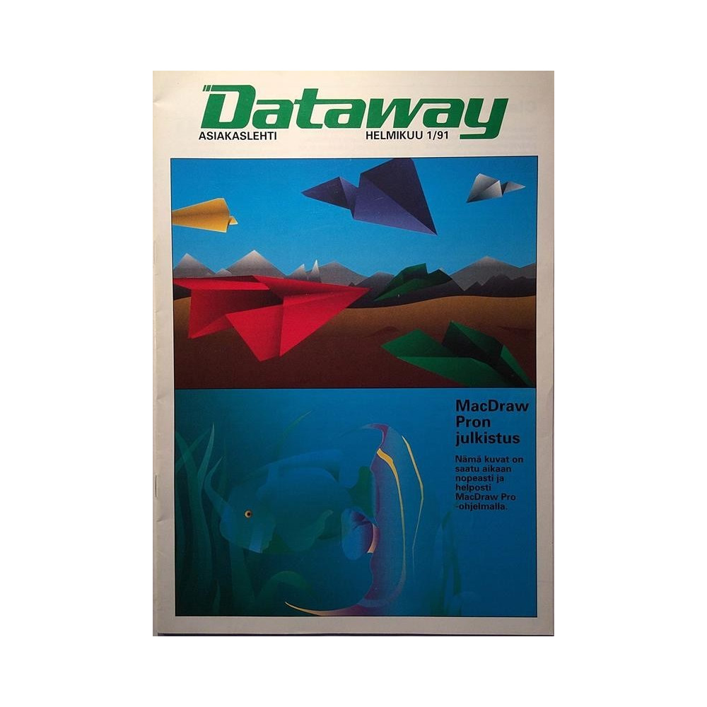 Dataway asiakaslehti : MacDraw Pron julkistus - used magazine
