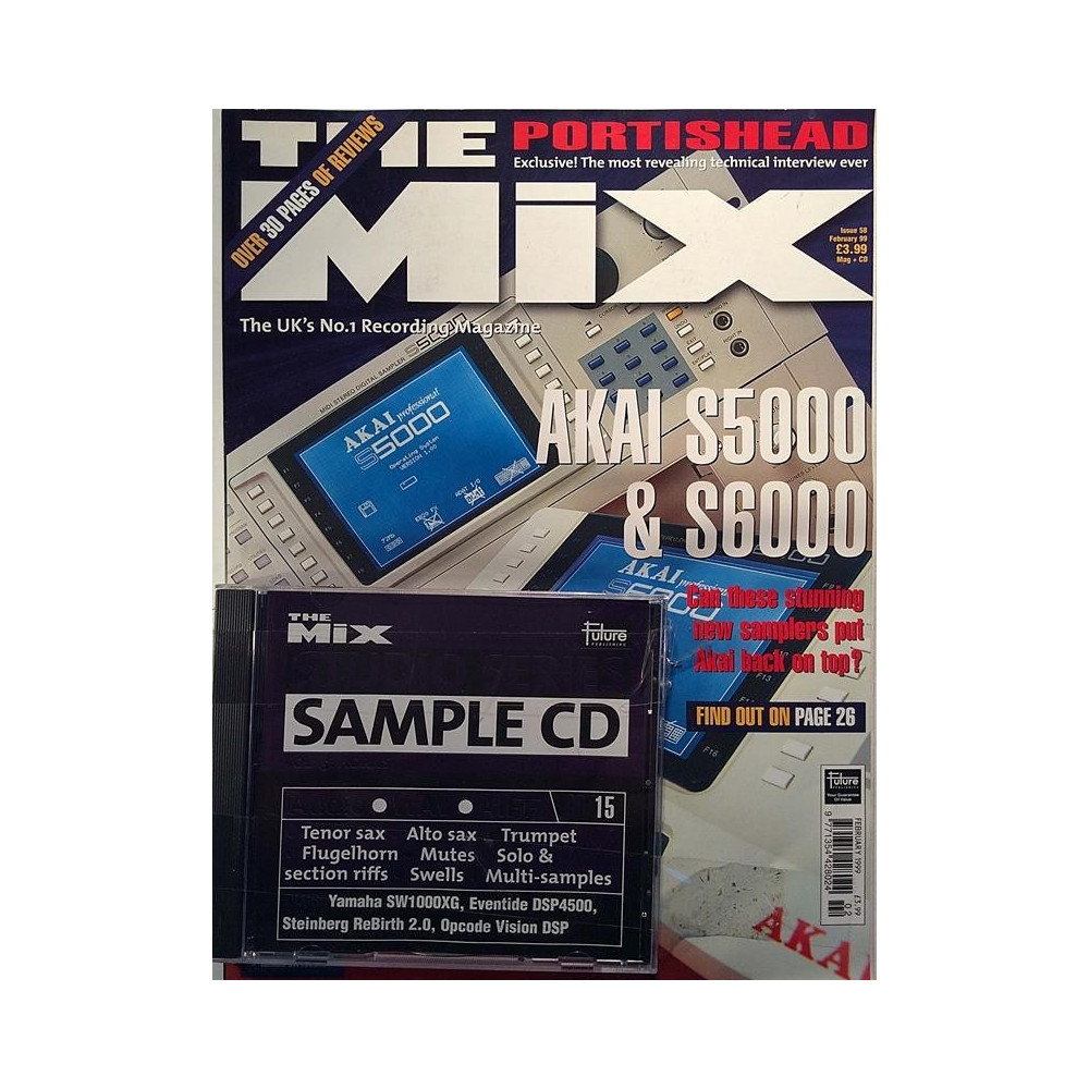 MIX UK’s No.1 Recording Magazine : Akai S5000 & S6000 + sample cd - used magazine
