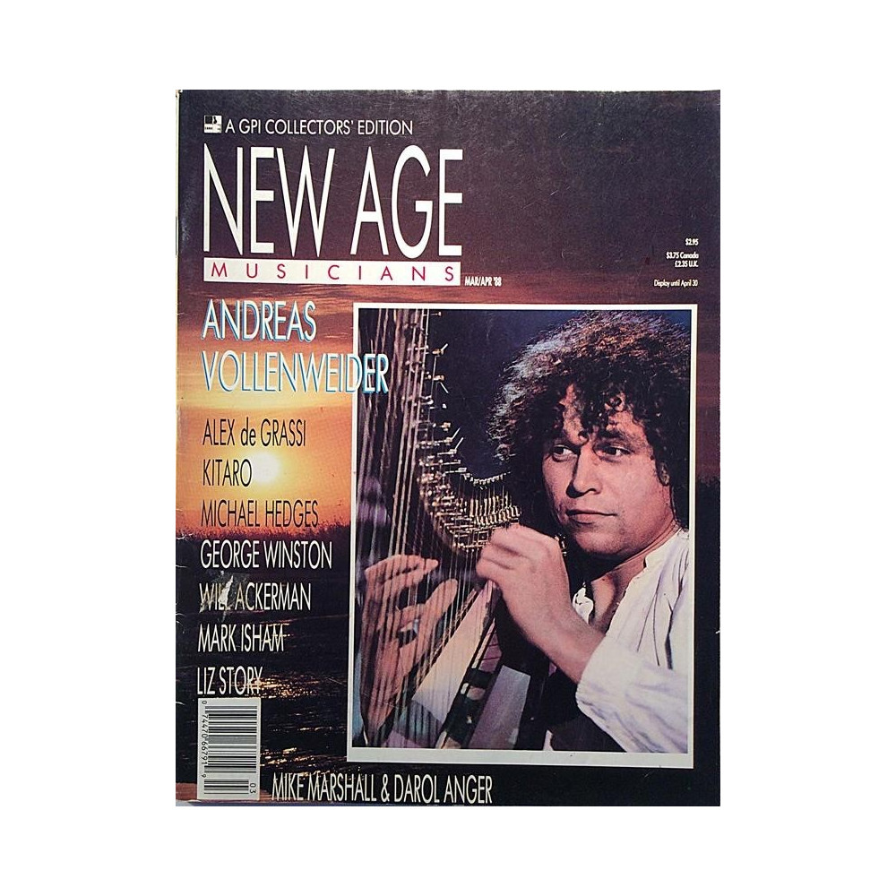 New Age Musicians : Andreas Vollenweider, Kitaro,George Winston - used magazine