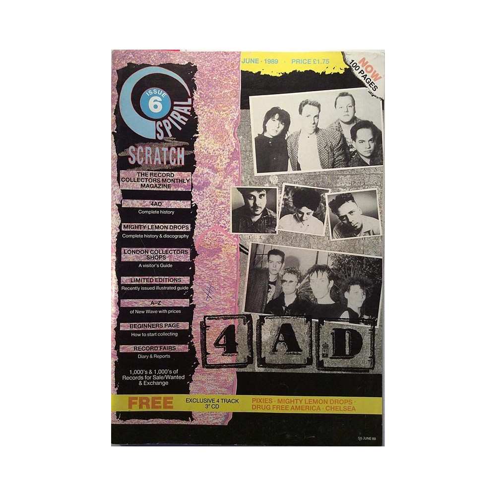 Spiral Scratch Record Collectorr Magazine : 4AD histiry, London collectors shops - begagnade magazine