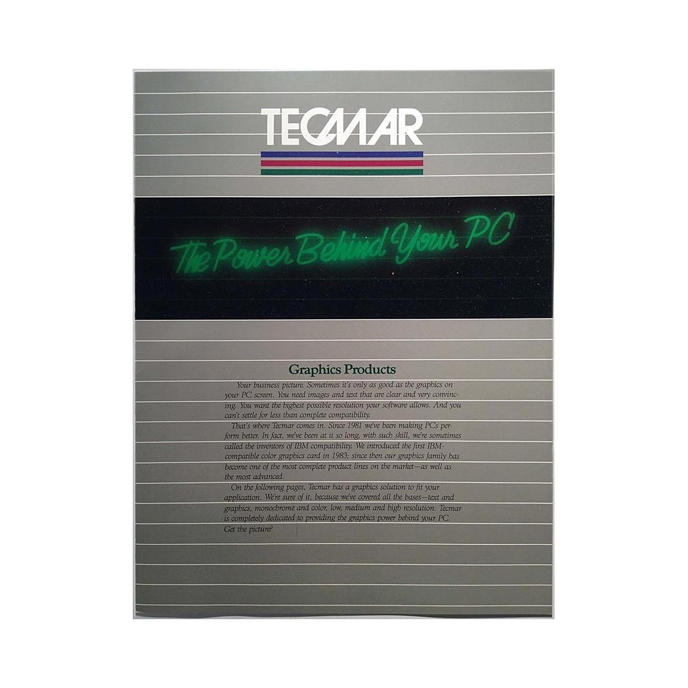 Tecmar : Graphics Products - Brochure computer