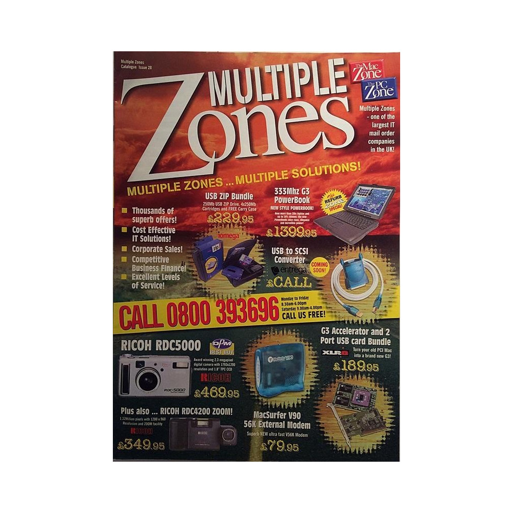 Multiple Zones Catalogue 1999 Issue 28 Multiple Solutions! Tuote-esite tietokone