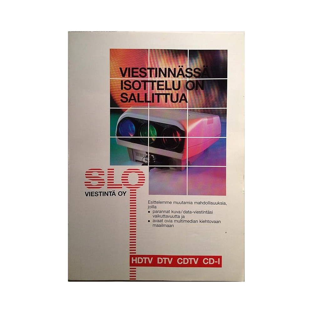 Viestinnässä isottelu on sallittua : HDTV DTV CDTV CD-I esite - Brochure