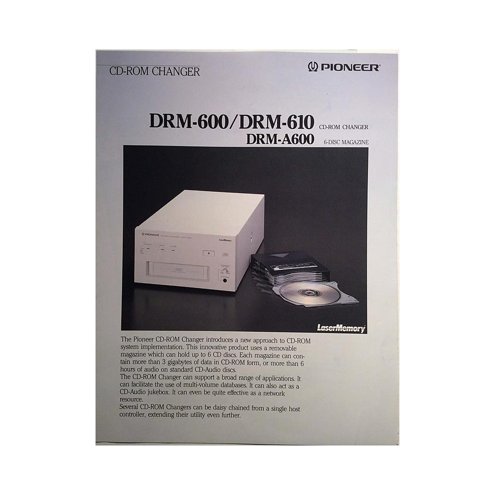 Pioneer DRM-600 / DRM-A600 : CD-ROM Changer / 6-disc machine - Brochure HiFi