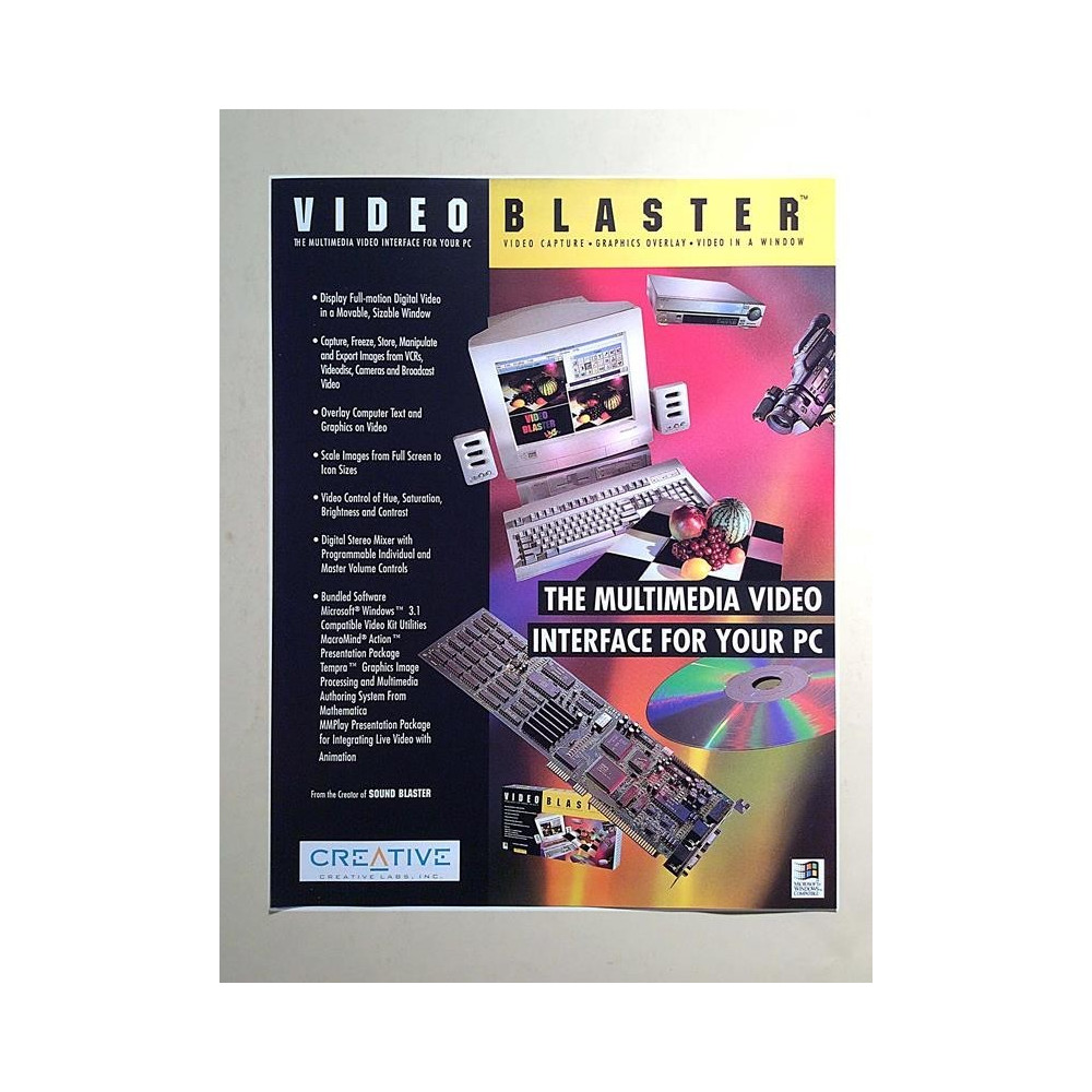 Video Blaster esite : Multimedia video interface for your PC - Brochure computer
