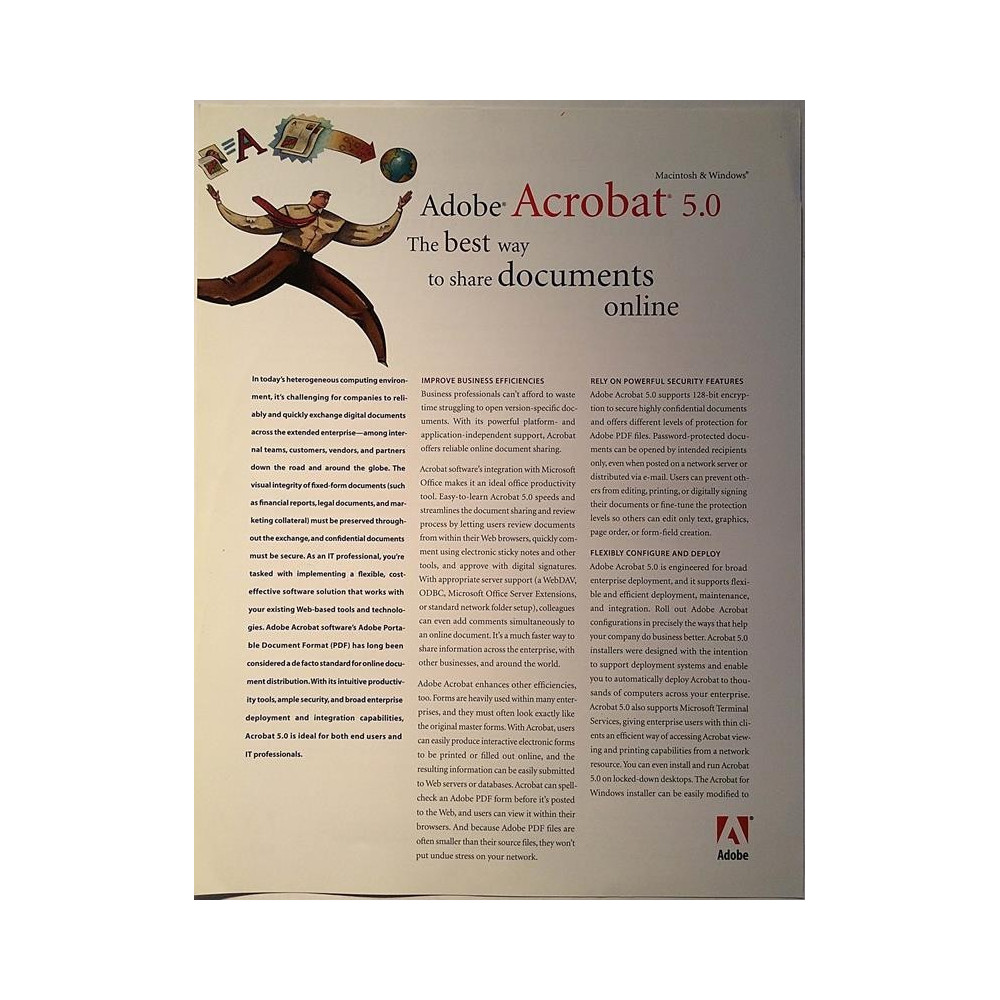 Adobe Acrobat 5.0 : The best way to share documents online - Brochure software
