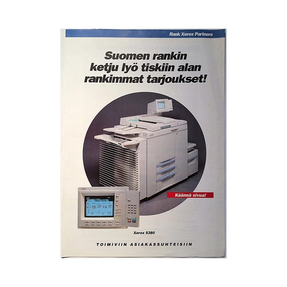 Xerox 5380 1993  Suomen rankin ketju Tuote-esite tietokone