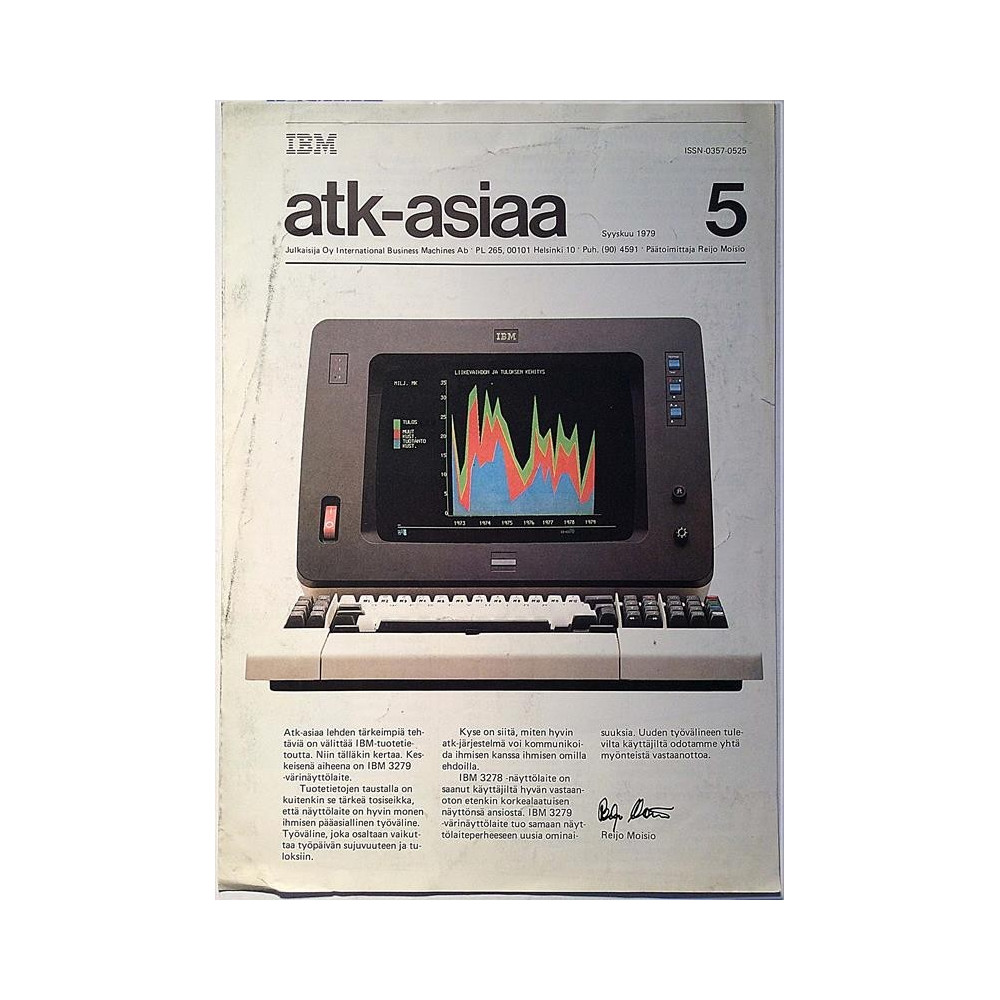 atk-asiaa 5 : IBM 3279 värinäyttölaite - Brochure computer