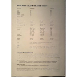 Mitsubishi Galant 1997  Tyylikäs ja hyvin varusteltu Tuote-esite autoilu