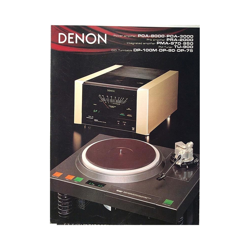 Denon POA-8000, PRA-2000, DP-100M 1982  Power amplifier, pre amplifier, turntable Tuote-esite Hifi