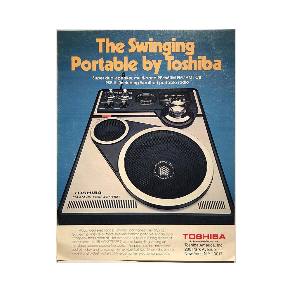 Swinging Portable by Toshiba : RP-1660M - Brochure HiFi