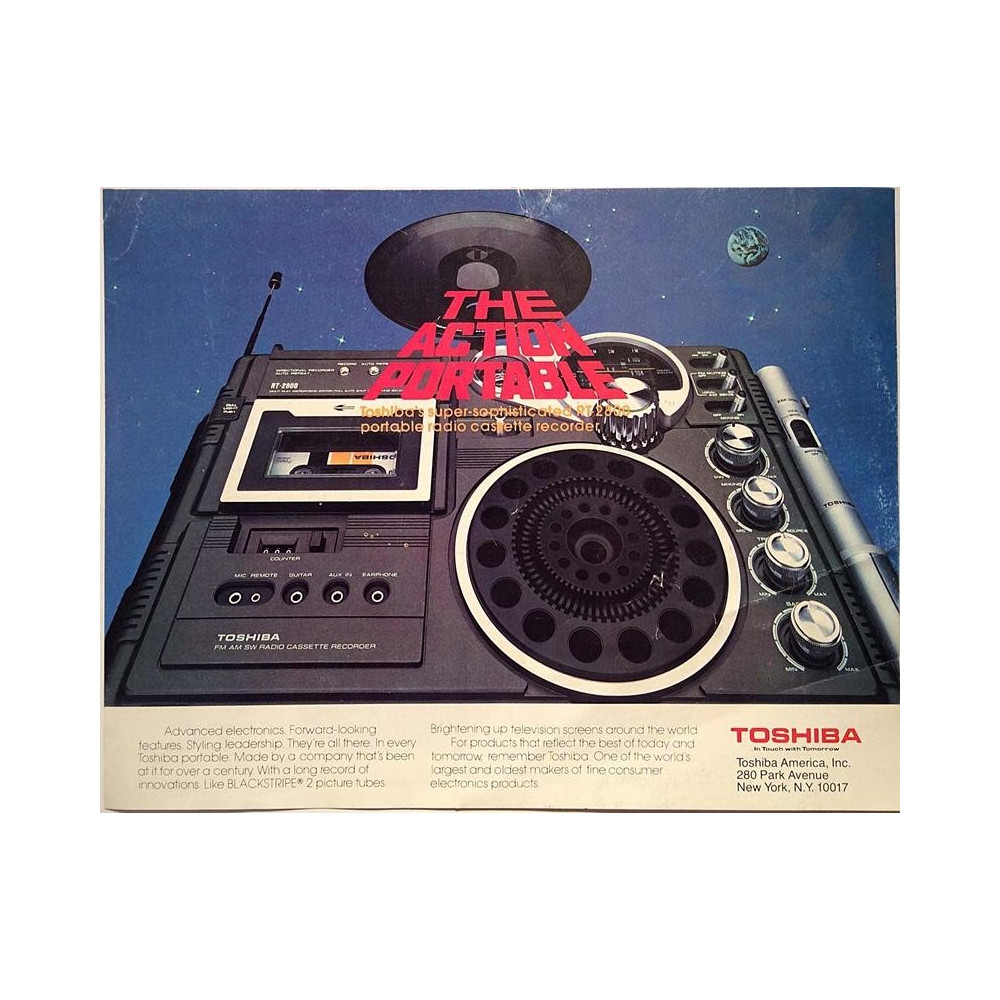 The Action Portable Toshiba : RT-2800 - Brochure HiFi