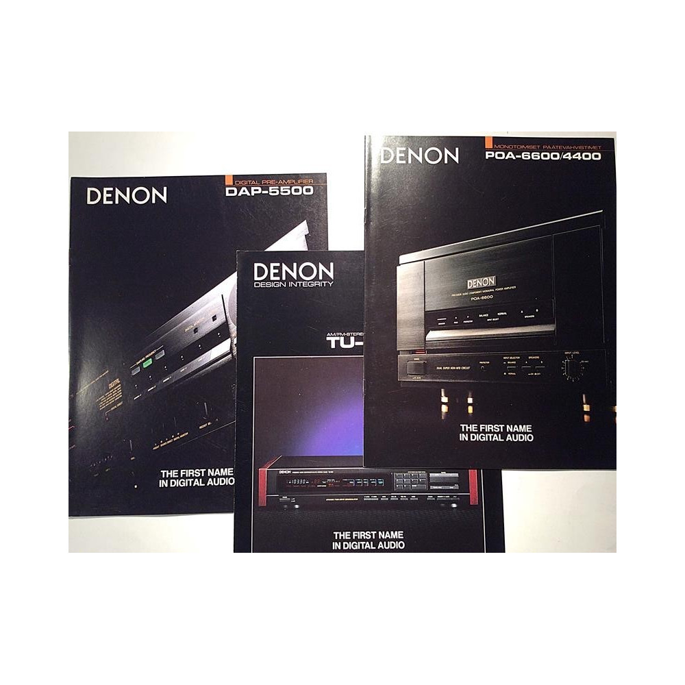 Denon : PRE-Amplifier ja Päätevahvistimet + FM-viritin - Brochure HiFi