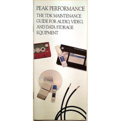Peak Performance : TDK mainteance guide for audio, video and data - Brochure HiFi