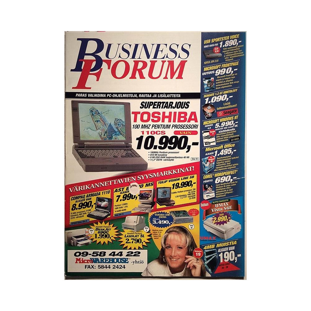 Business Forum : PC-ohjelmistoja, rautaa ja lisälaitteita - Brochure software
